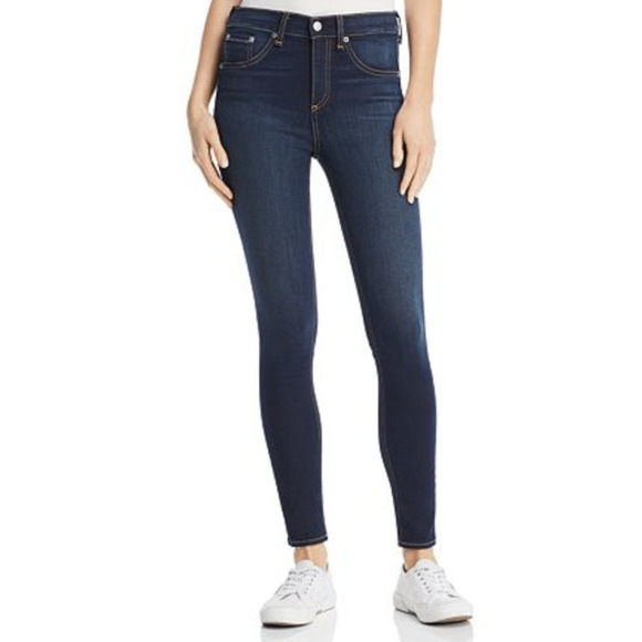 Rag & Bone Dark Bedford Wash High Rise Skinny Ankle Jeans • Size 25 🔴 - Picture 1 of 3